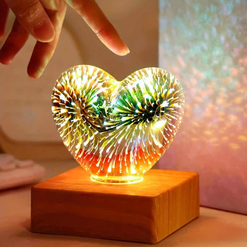 3D Love Heart LED Night Light