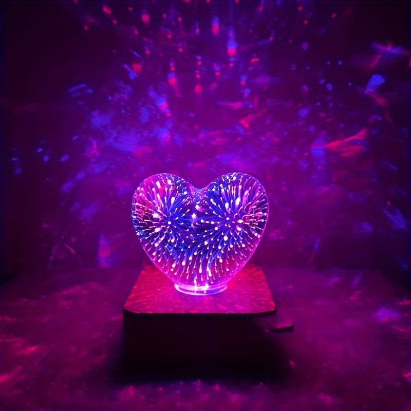 3D Love Heart LED Night Light
