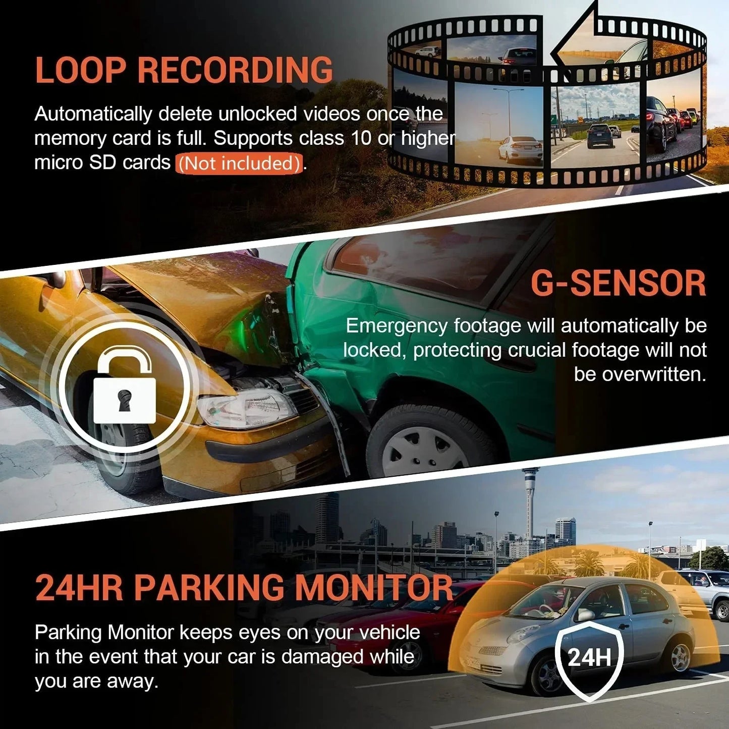 1080P WiFi Dual Car Camera