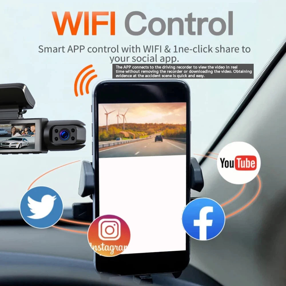 1080P WiFi Dual Car Camera