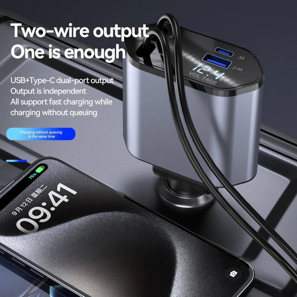 4-in-1 Car Fast Charger