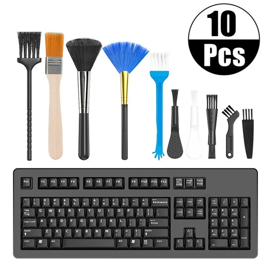 10 in 1 Set of Cleaning Brushes for PC / Laptop Keyboard / Mobile Phone